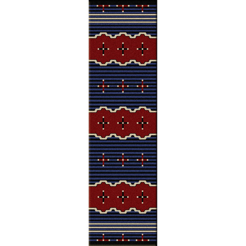 Big Chief Blue Rug - 2 x 8