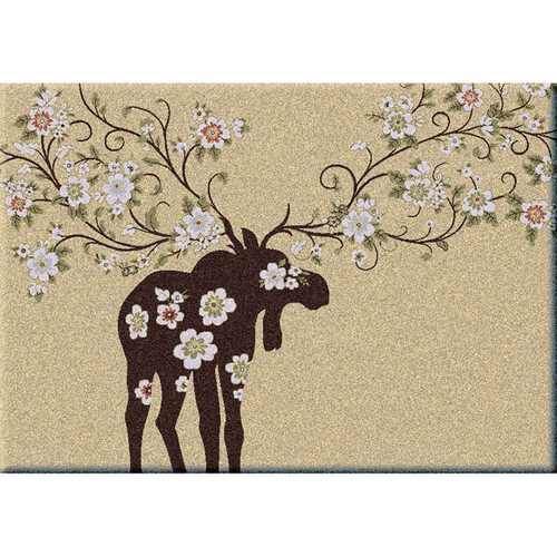 Moose Blossom Natural Rug - 3 x 4