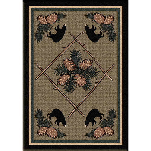 Pinecone & Bears Rug - 3 x 4