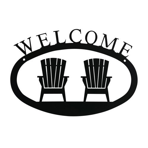Adirondack Chairs Welcome Sign