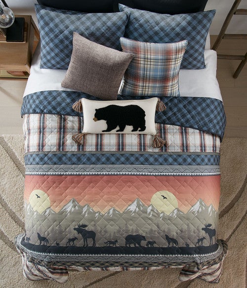 Wildlife Sunrise Quilt Bed Set - King