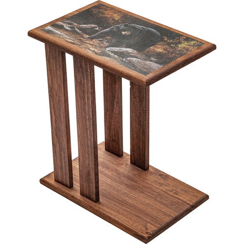 Black Bear Wood Side Table