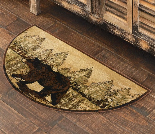 Riverside Bear Half-Round / Wedge Rug