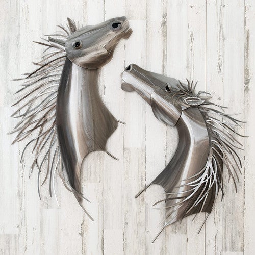 Thriving Mustangs Metal Wall Sculpture Set