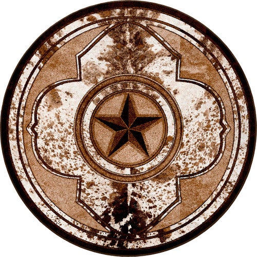 Lone Star Cowhide Rug - 8 Ft. Round