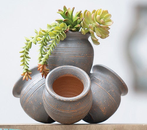 Adobe Clay Sticky Pots - Gray