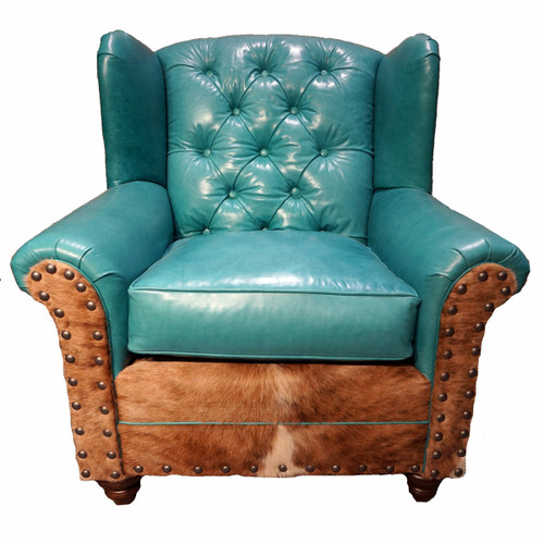 Turquoise Mountain Oversized Wingback Chair