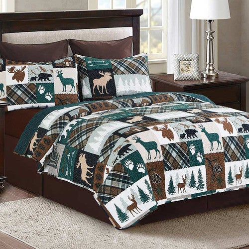 Juneau Plaid Quilt Bed Set - Twin