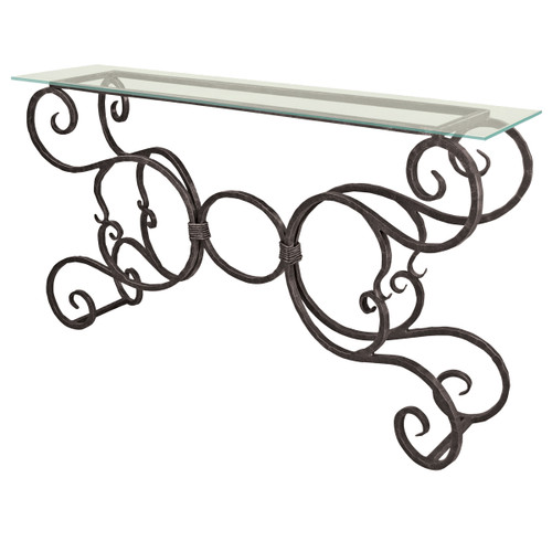 Alexander Console Table with Glass Top