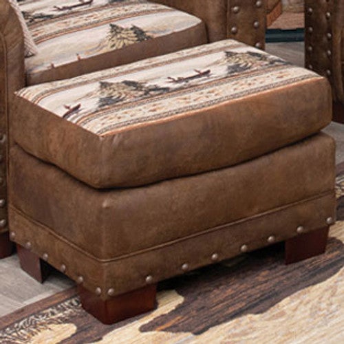 Mountain Lake Ottoman