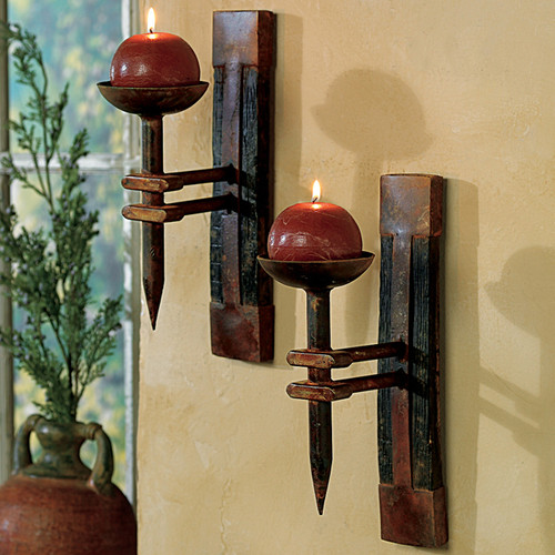 Tequila Barrel Wall Candle Holder