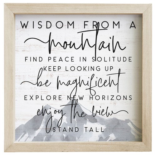 Wisdom from Mountain Wall Art