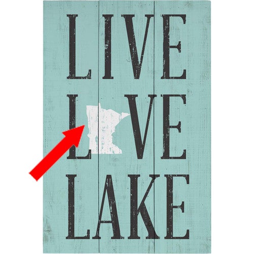 Live Love Lake II Personalized Wall Art