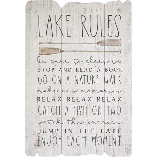 Lake Rules Wall Art