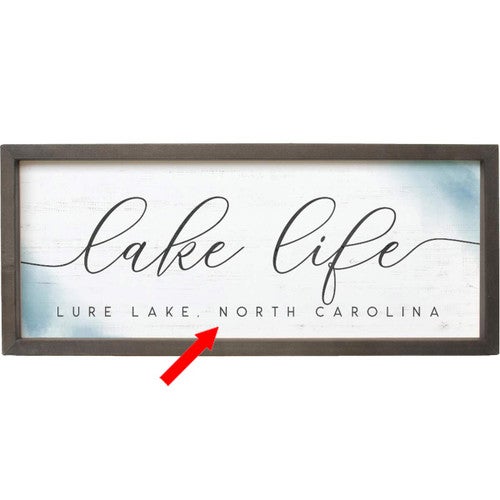 Lake Life Personalized Wall Art