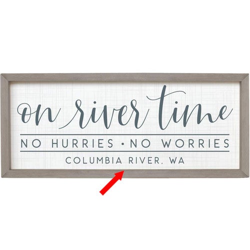 River Time Personalized Wall Art