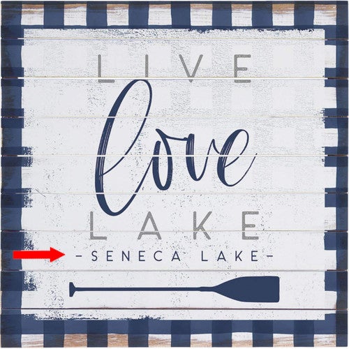 Live Love Lake Personalized Wall Art