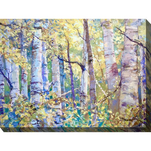 Sunlit Forest Outdoor Wall Art