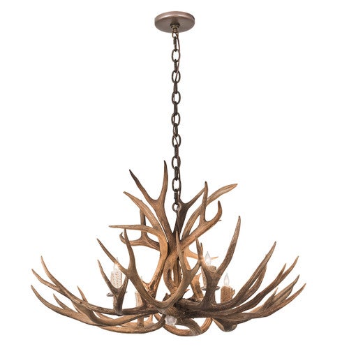 Mule Deer Antler Chandelier - 4 Light