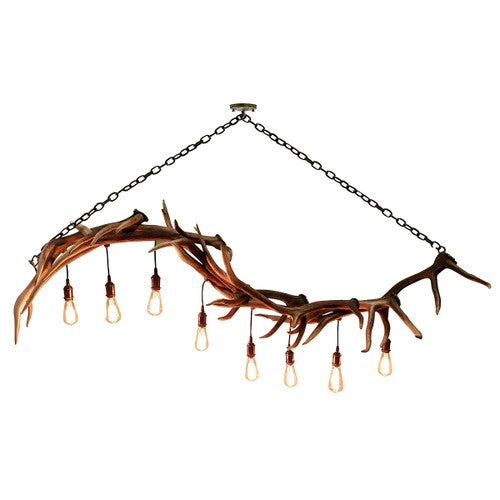 Elk Antler Wave Chandelier - 8 Light