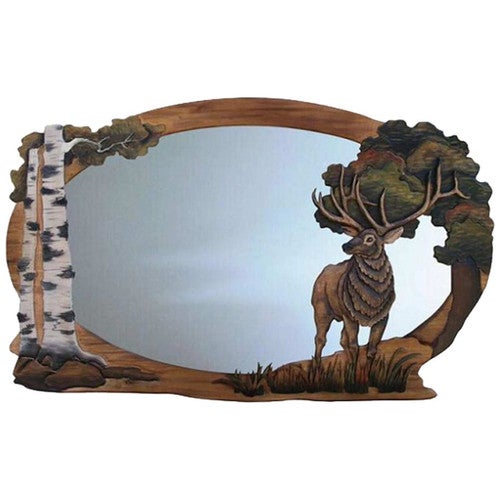 Woodland Birch Elk Wall Mirror