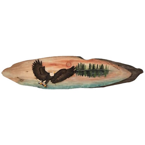 Flying Eagle Wood Slice Wall Art