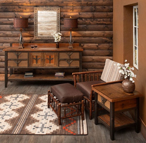 Yellowstone Dutton 1 Drawer Side Table with Shelf