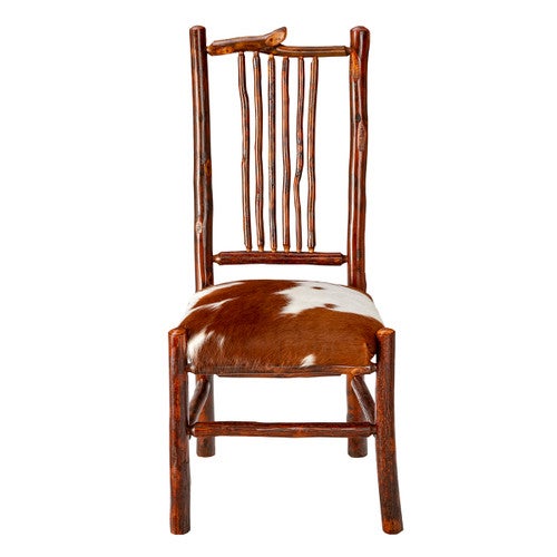 Yellowstone Gallatin Valley Spindle Side Chair - Cowhide Seat