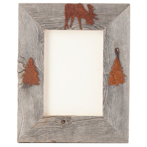 Moose Forest Barnwood 5 x 7 Portrait Frame