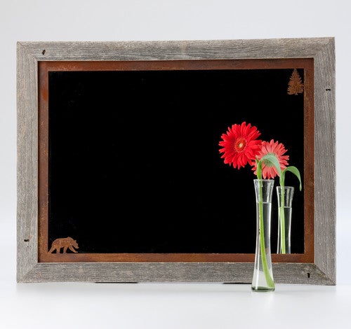 Bear Barnwood & Rust Mat Mirror