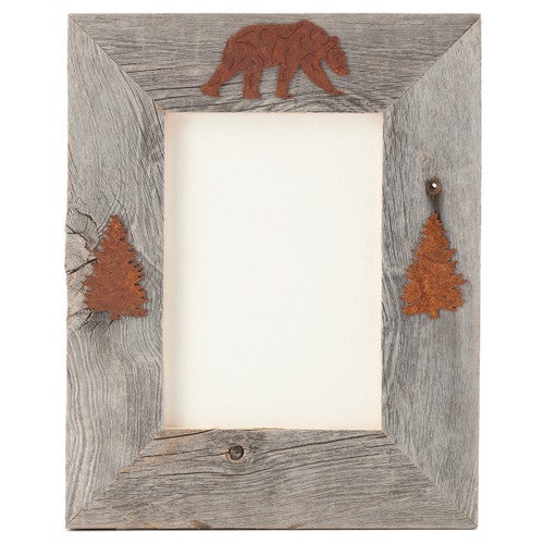 Bear Forest Barnwood 5 x 7 Portrait Frame