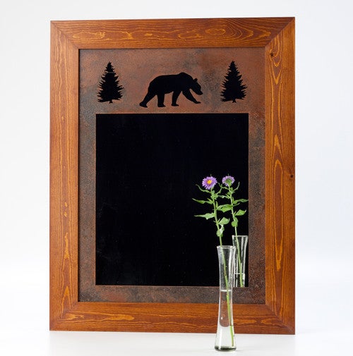 Knotty Pine Bear Forest Mirror
