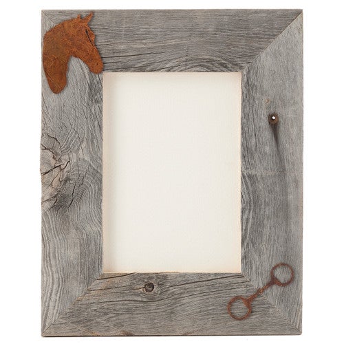 Equestrian Aged Barnwood 4 x 6 Frame