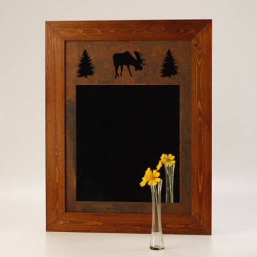 Knotty Pine Moose Forest Mirror