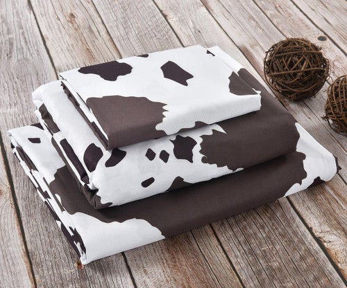 White Cowhide Sheet Set - Full