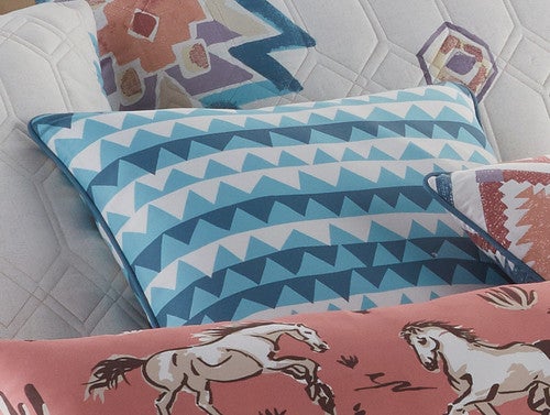 Tribal Diamonds Striped Pillow