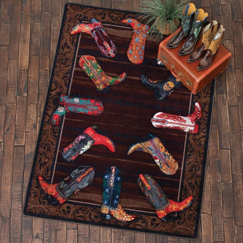 Fiesta Boots Rug - 8 x 11