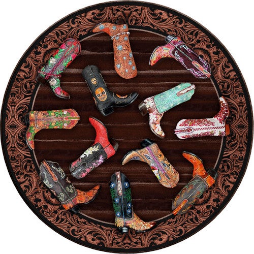 Fiesta Boots Rug - 8 Ft. Round