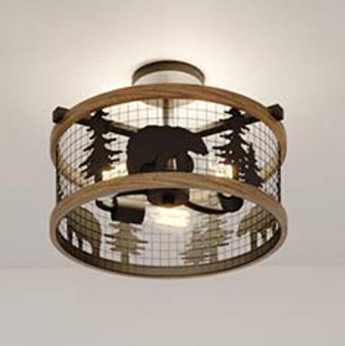 Bear Horizon Semi-Flush Ceiling Light