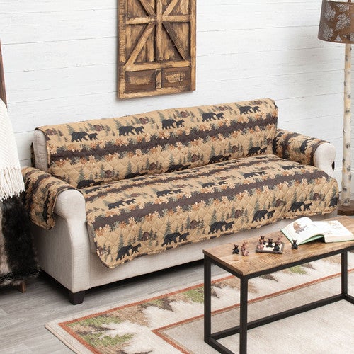 Cozy Cabin Bears Sofa Cover