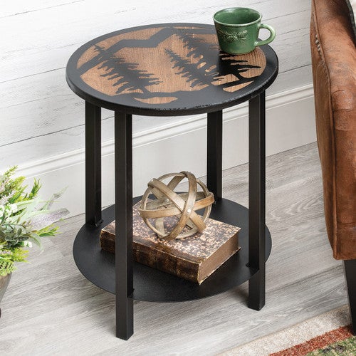 Pine Tree Grove Round Accent Table