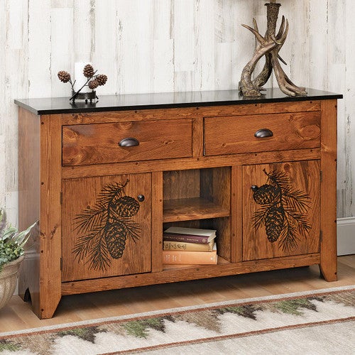 Pinecone Wood Console Table