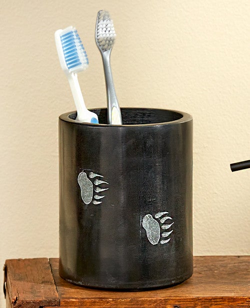 Bear Tracks Toothbrush Holder