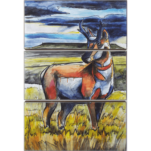 Antelope Metal Wall Art - Set of 3