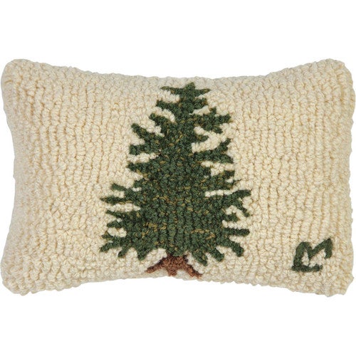 Christmas Tree 8 x 12 Hooked Wool Pillow