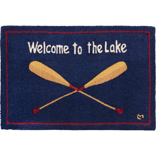 Paddle Welcome 2 x 4 Hooked Wool Rug - OUT OF STOCK UNTIL 09/17/2025