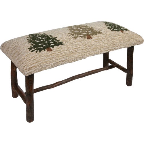 Snowy Trees Hickory Bench