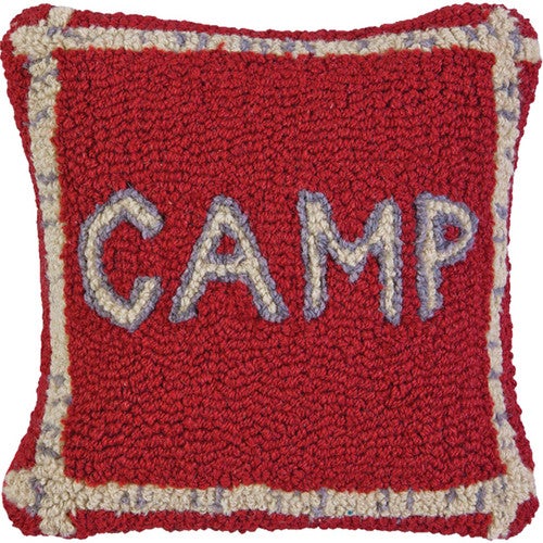 Camp Hooked Wool Pillow