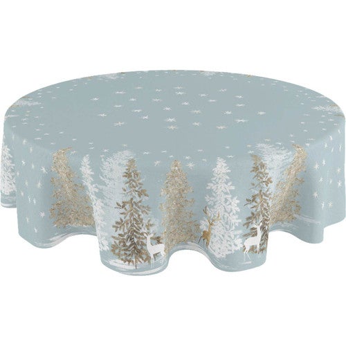 Woodland Snow Round Tablecloth