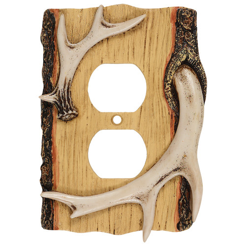 Antler & Wood Outlet Cover